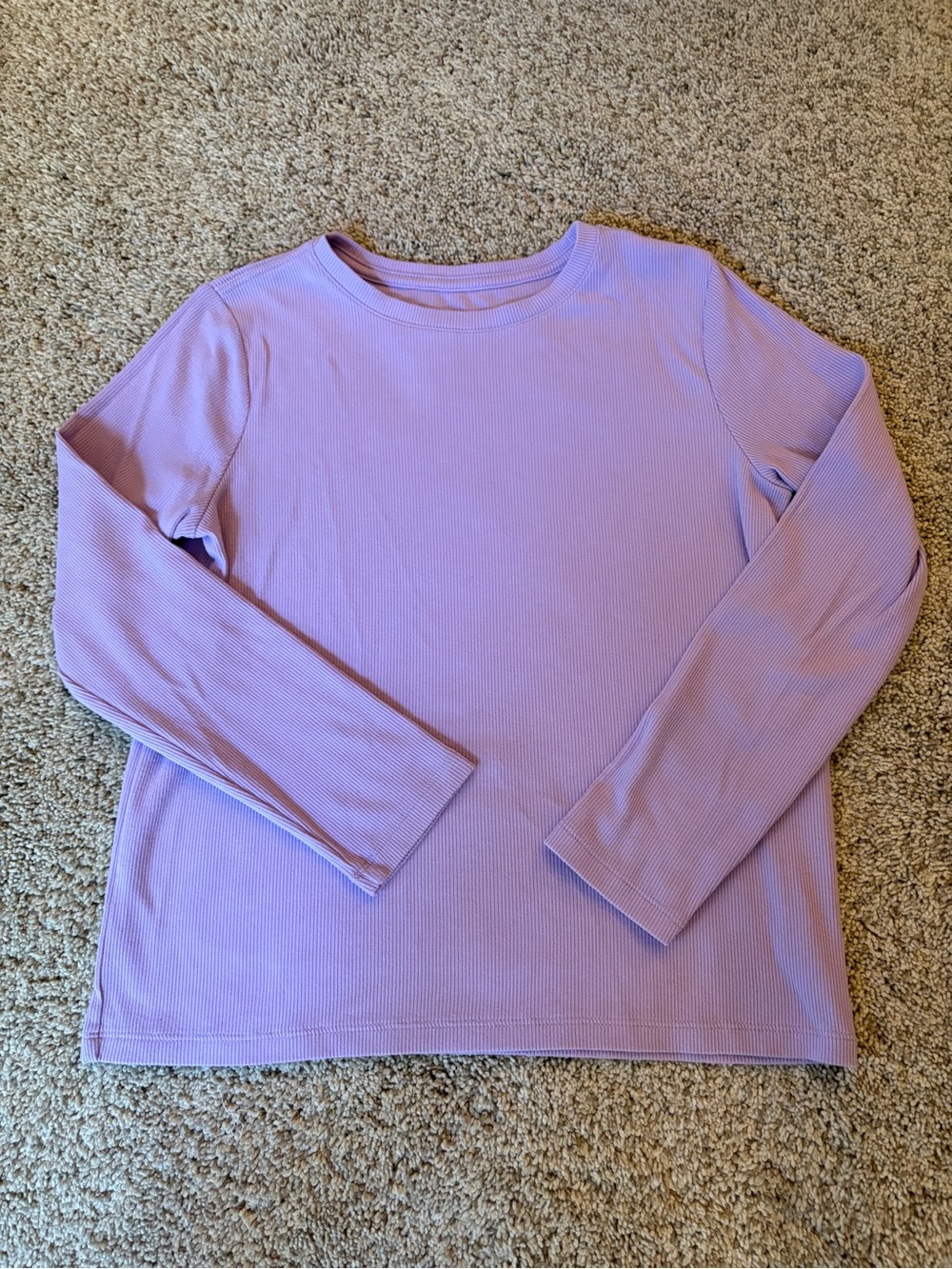 Old Navy Ribbed Long Sleeve Top, in Lavender, Kids Large